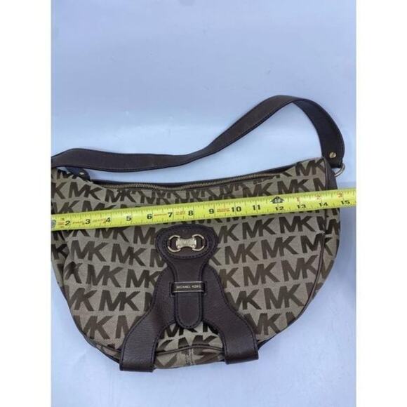 michael kors all over logo brown beige jacquard fa - Picture 3 of 11
